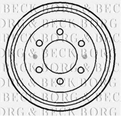 BORG & BECK bbr7102 -  Тормозной барабан